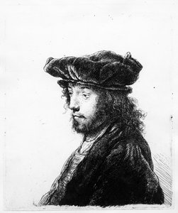 An Oriental Head, etset av Rembrandt, ca. 1635 (etsing)