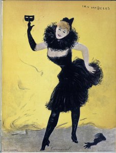 Carnival, cover av “” Revue illustrée””, av Jan Vanbeers, sd. 1800-tallet av Jan van Beers