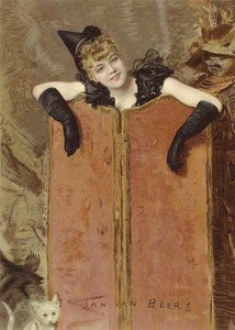 Kattunger (chromolitho) av Jan van Beers