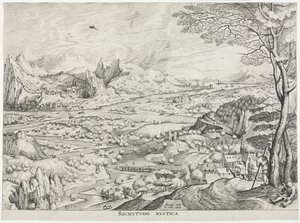 De store landskapene: Rustic Solicitus, ca. 1555-1558. av Jan van Doetechum
