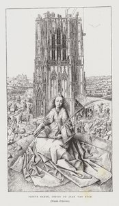 St Barbara, 1437 av Jan van Eyck
