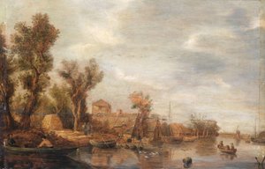 elveutsikt av Jan van Goyen (follower of)