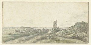 Utsikt over Egmond aan Zee av Jan van Goyen (possibly)