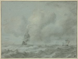 Båter på havet av Jan van Goyen