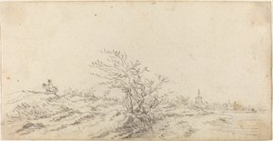 Rytter blant sanddynene av Jan van Goyen