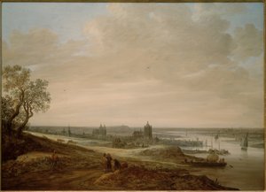 Panoramalandskap med utsikt over Arnhem av Jan van Goyen