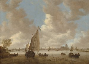 Utsikt over Dordrecht fra nord, tidlig på 1650-tallet.