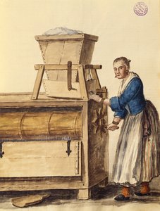 Bolting mel (penn og blekk og akvarell på papir) av Jan van Grevenbroeck