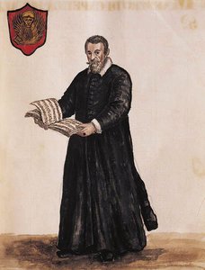 Claudio Monteverdi (penn og blekk og wc på papir) av Jan van Grevenbroeck