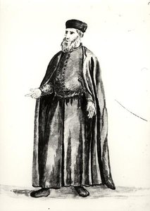 Leder for arbeiderne fra det venetianske arsenalet (akvarell på papir) (s/hvitt-bilde) av Jan van Grevenbroeck