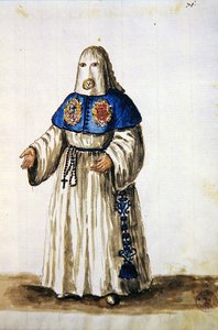 Robes of the Confraternity of the Suffering of the Cross (penn og blekk og wc på papir) av Jan van Grevenbroeck