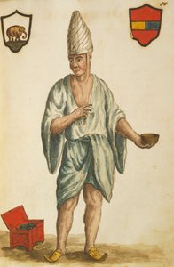 Utforskeren, Gaspare Balbi i regionen Peru, av Jan Van Grevenbroeck, akvarelltegning av Jan van Grevenbroeck