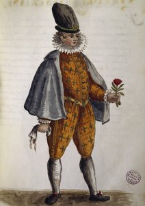 Ung venetiansk, akvarell fra The Venetian clothes, i nesten alle aldre flittig samlet og malt på 1700-tallet, av Jan van Grevenbroek eller Giovanni Grevenbroich (1731-1807), Italia av Jan van Grevenbroeck