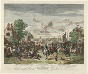 Paardenmarkt, ca. 1702 War Horse Market / Mavors Paardemarkt (tittel på objekt) av Jan van Huchtenburg