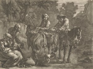 Plyngere, ranet en bonde og hans kone av Jan van Huchtenburg