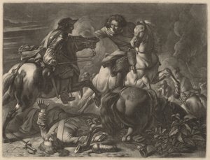 To kjempende ryttere av Jan van Huchtenburgh