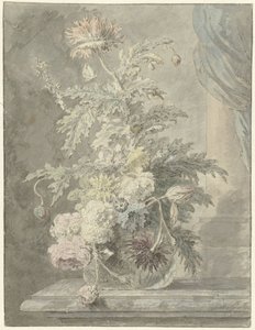 Vase med blomster av Jan van Huysum (possibly)