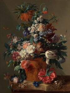 ""Vase med blomster"" av Jan van Huysum