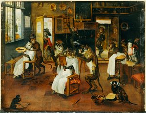 A Singerie: Monkey Barbers serverer katter