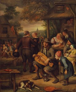 Hurdy Guerdy-spilleren av Jan van Kessel