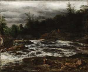 Fjelllandskap med foss av Jan van Kessel d.Æ.
