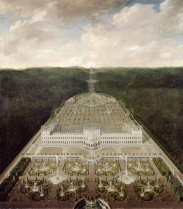 Utsikt fra slottet til oktogonen, etter 1716