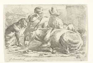 To hvilende eseldrivere av Jan van Ossenbeeck