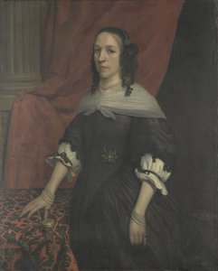 Portrett av en kvinne, muligens Anna van Bourgondië, grunnlegger av Slot Windenburg op Dryschor (Schouwen) og kone til Adolf van Kleef av Jan van Rossum