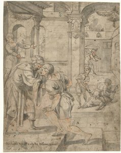 Return of the Prodigal Son av Jan van Scorel (circle of)