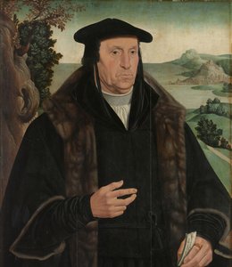Portrett av Cornelis Aerentsz van der Dussen (1481-1556) av Jan van Scorel (copy after)