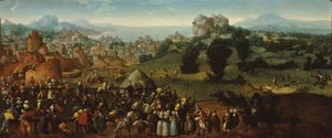 Landskap med turneringer og jegere, 151920. av Jan van Scorel