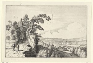 Utsikt over en dal Landskap (serietittel) Amenissimae aliquot requculae (serietittel) av Jan van de Velde (II)
