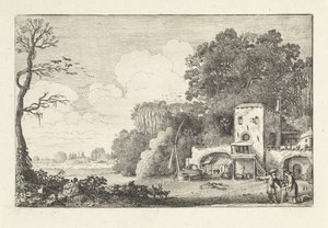 Landskap med avskjedigelsen av Hagar og Ismael Landskap (serietittel) Amenissimae aliquot requculae (serietittel) av Jan van de Velde (II)