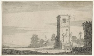 Ruïne van een toren într-un peisaj Ruine (titlul seriei) Unele dintre regiuni se îndrăgostesc de anti quidres (titlul seriei) norvegiană av Jan van de Velde (II)