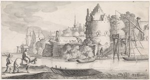 By ved en elv Plaisante-landskap og underholdende dikt (serietittel) av Jan van de Velde (II)