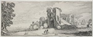 Noen behagelige landskap og ruiner av gamle monumenter: Brederode Castle av Jan van de Velde II