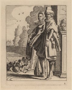 To figurer i kostyme av Jan van de Velde II
