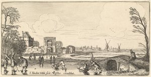 Vinterlandskap av Jan van de Velde II