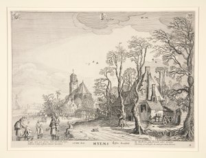 Winter, fra en serie av de fire årstidene av Jan van de Velde II