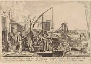 Brann av Jan van de Velde II after Willem Buytewech