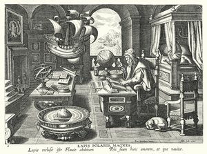 Lapis Polaris Magnes (gravering) av Jan van der Straet