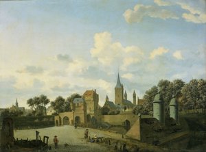 St. Severin-kirken i Köln i en imaginær setting