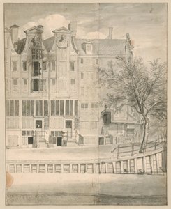 Utbrent hus på Leidsegracht, 1684 av Jan van der Heyden