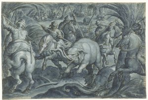 Elefantjakt av Jan van der Straet