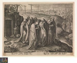 Hellige kvinner forlater graven av Jan van der Straet