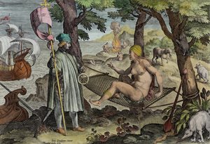 Vespucci Discovering America, plate 2 fra 