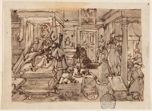 Ekstrem Unction av Jan van der Straet, called Stradanus