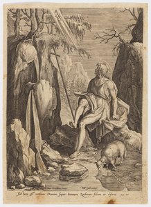 Døperen Johannes i villmarken av Jan van der Straet, called Stradanus