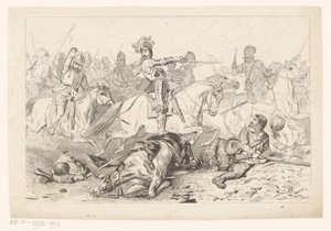 Slaget ved Nieuwpoort av Jan van der Veen (prentmaker)