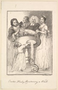 Orator Henley døper et barn, 1794. av Jane Ireland